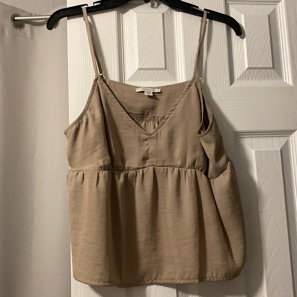 Brown/Beige American Eagle Tank Top